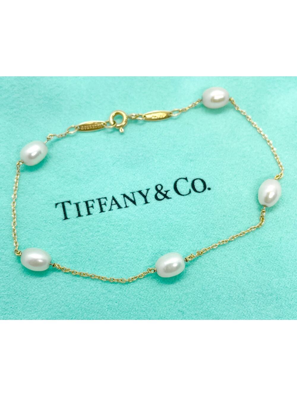 Tiffany & Co. Elsa Peretti Pearls By The Yard Bracelet 18K Gold 7.75"